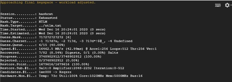 Hashcat running on Google Cloud